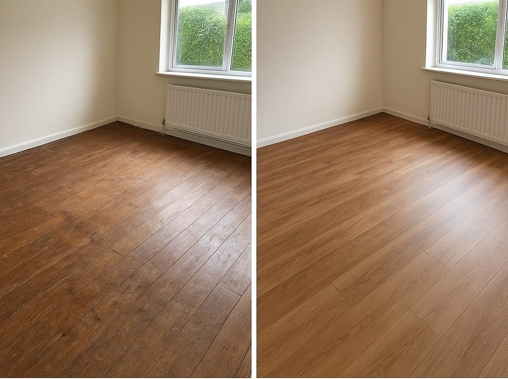 Recent vinyl flooring install